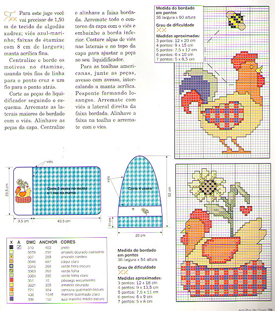 Schema punto croce Galline 2