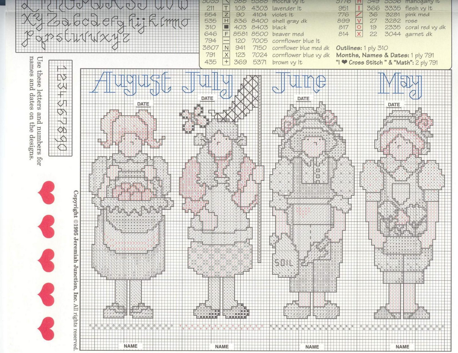 Schema punto croce Girlstuff Bookmarks 03