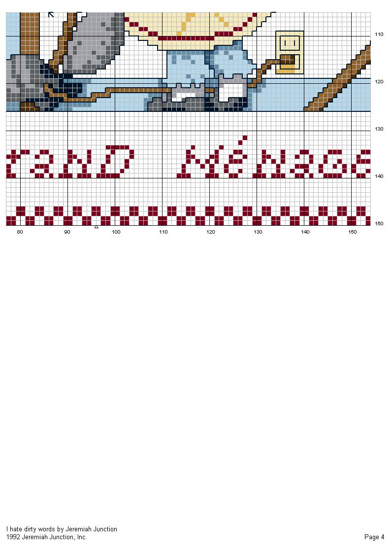 Schema punto croce Grandi Pulizie 04