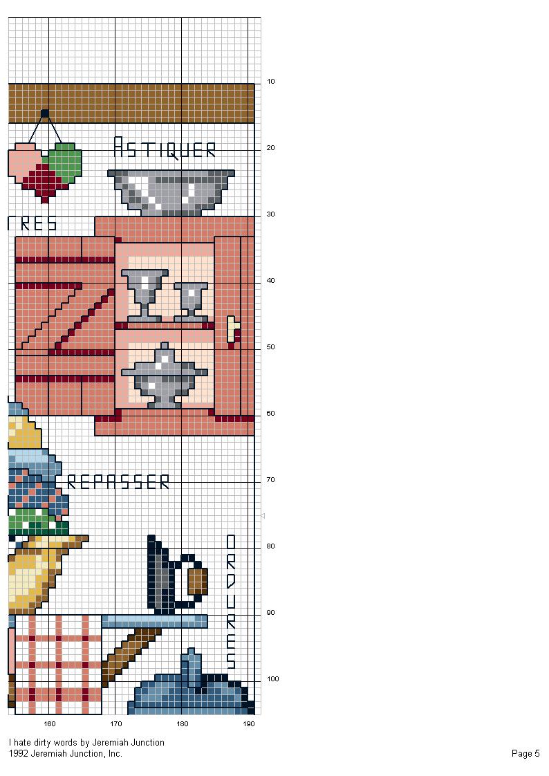Schema punto croce Grandi Pulizie 05