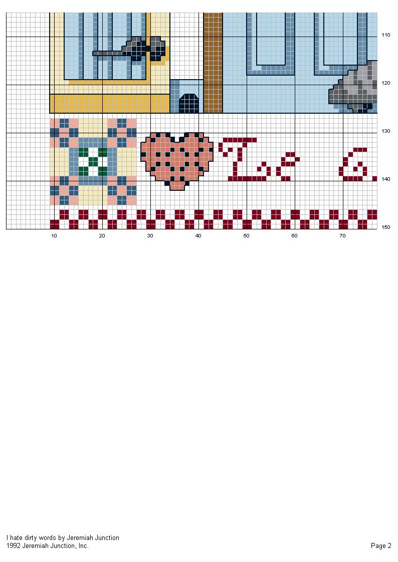 Schema punto croce Grandi Pulizie 2