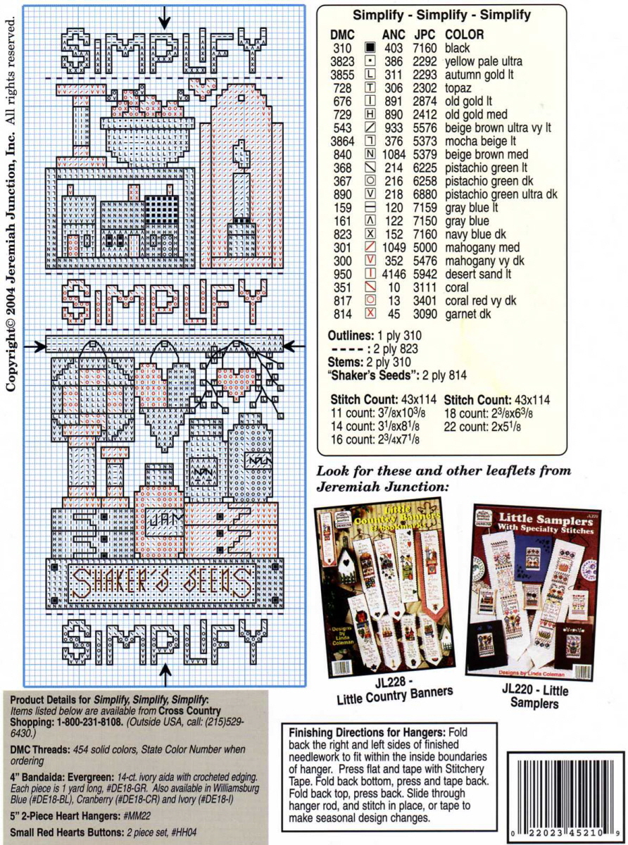 Schema punto croce Hand It Up 04