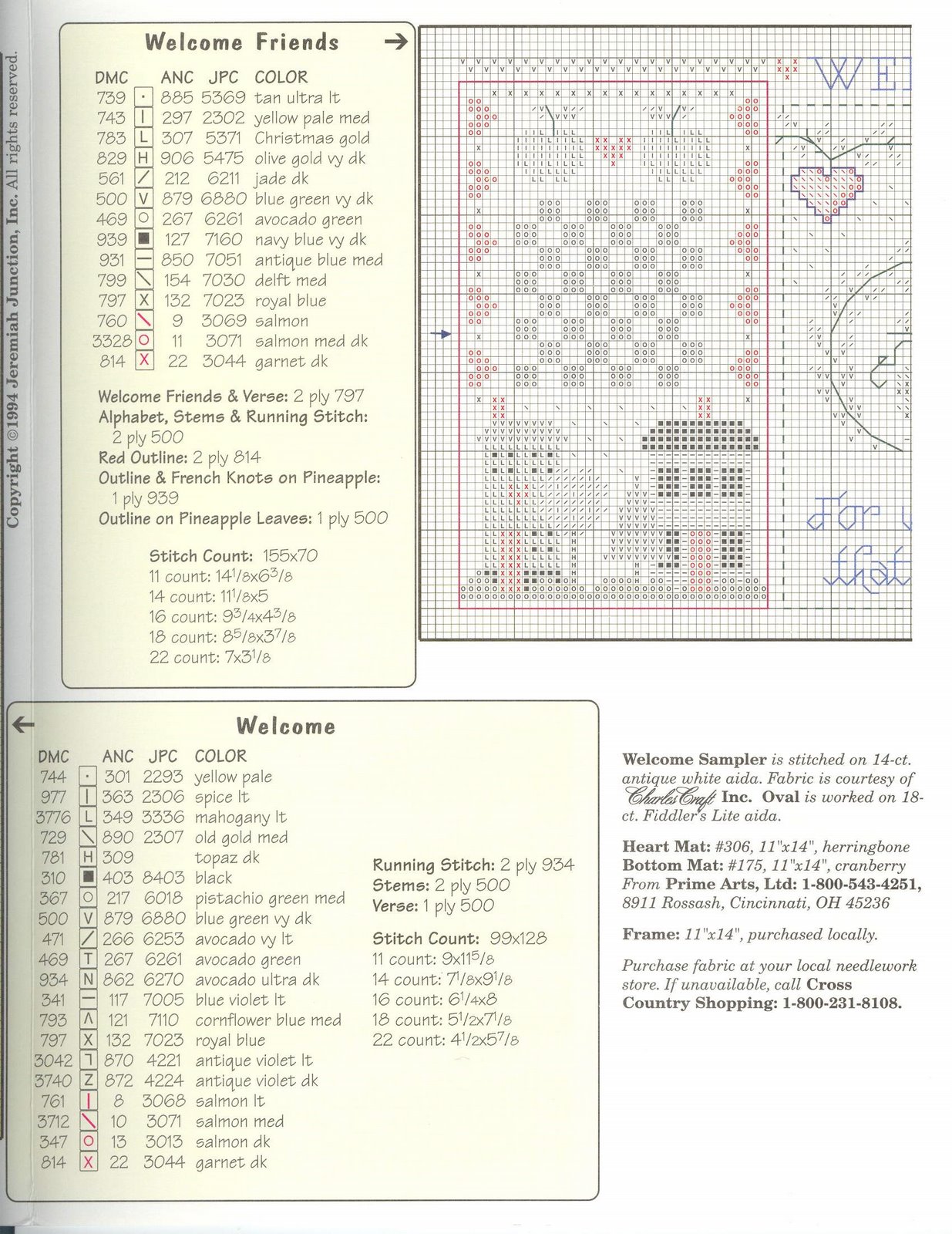 Schema punto croce Hertfelt Welcome 03