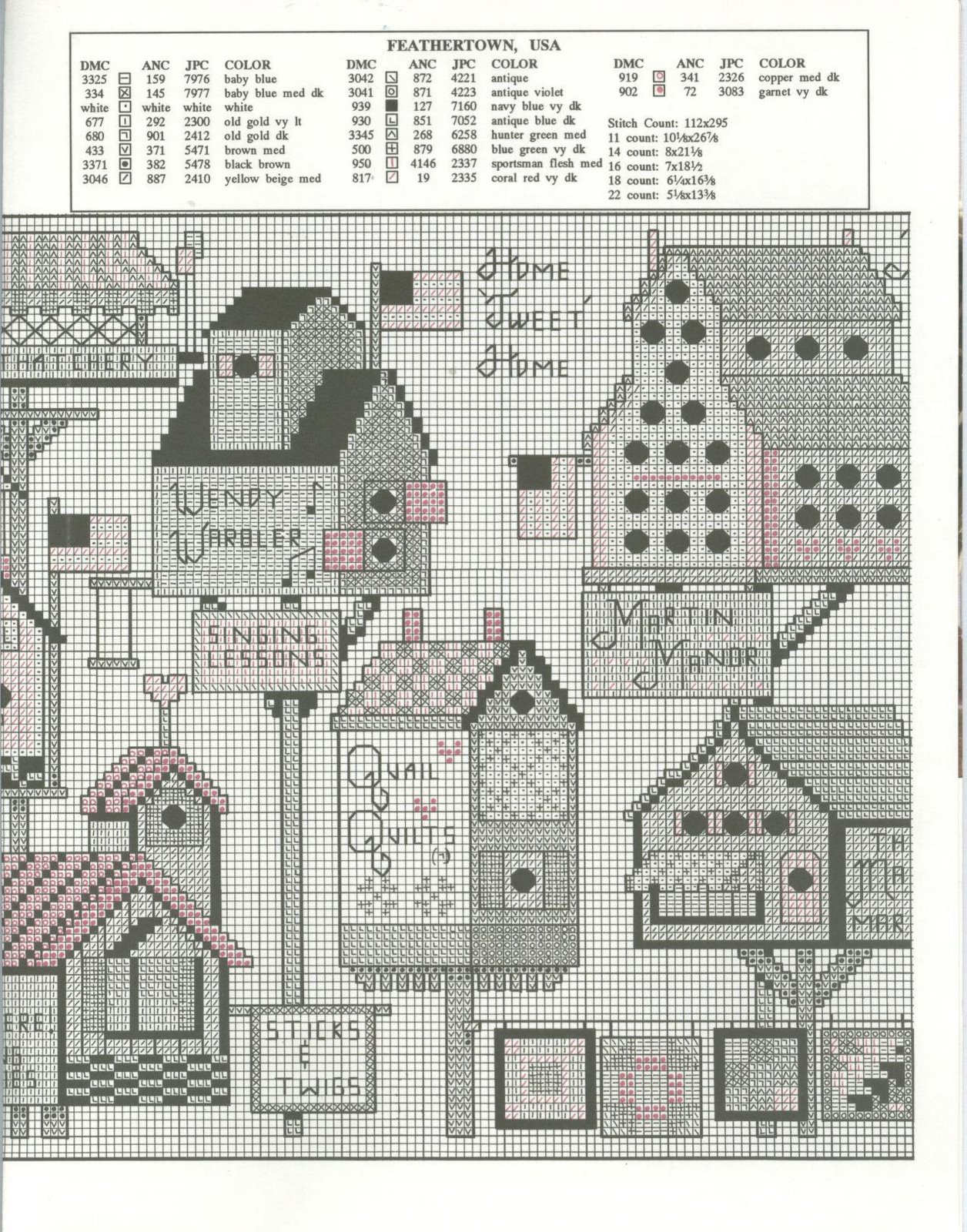 Schema punto croce Home Sweet Home 03