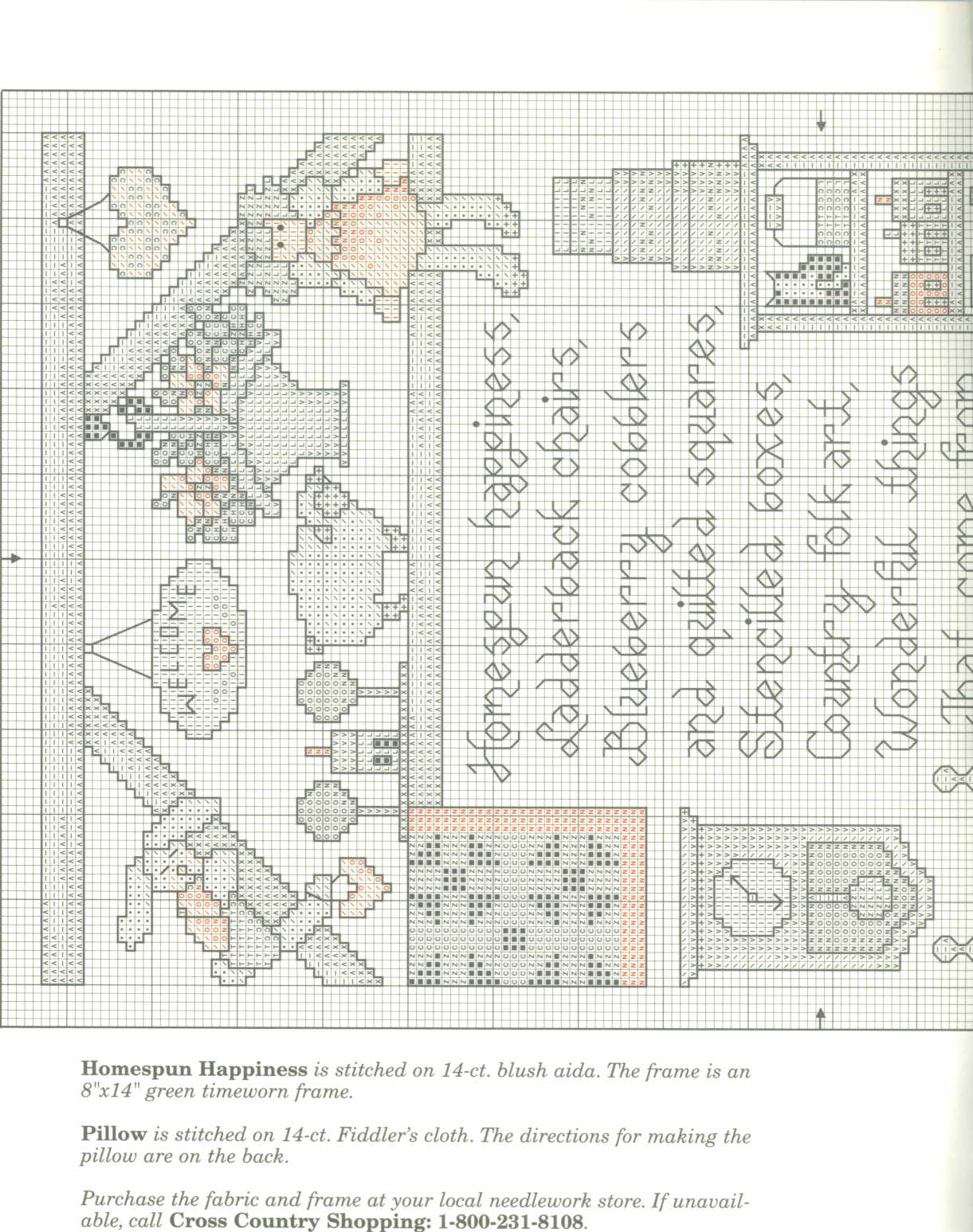 Schema punto croce Homespum Happiness 06