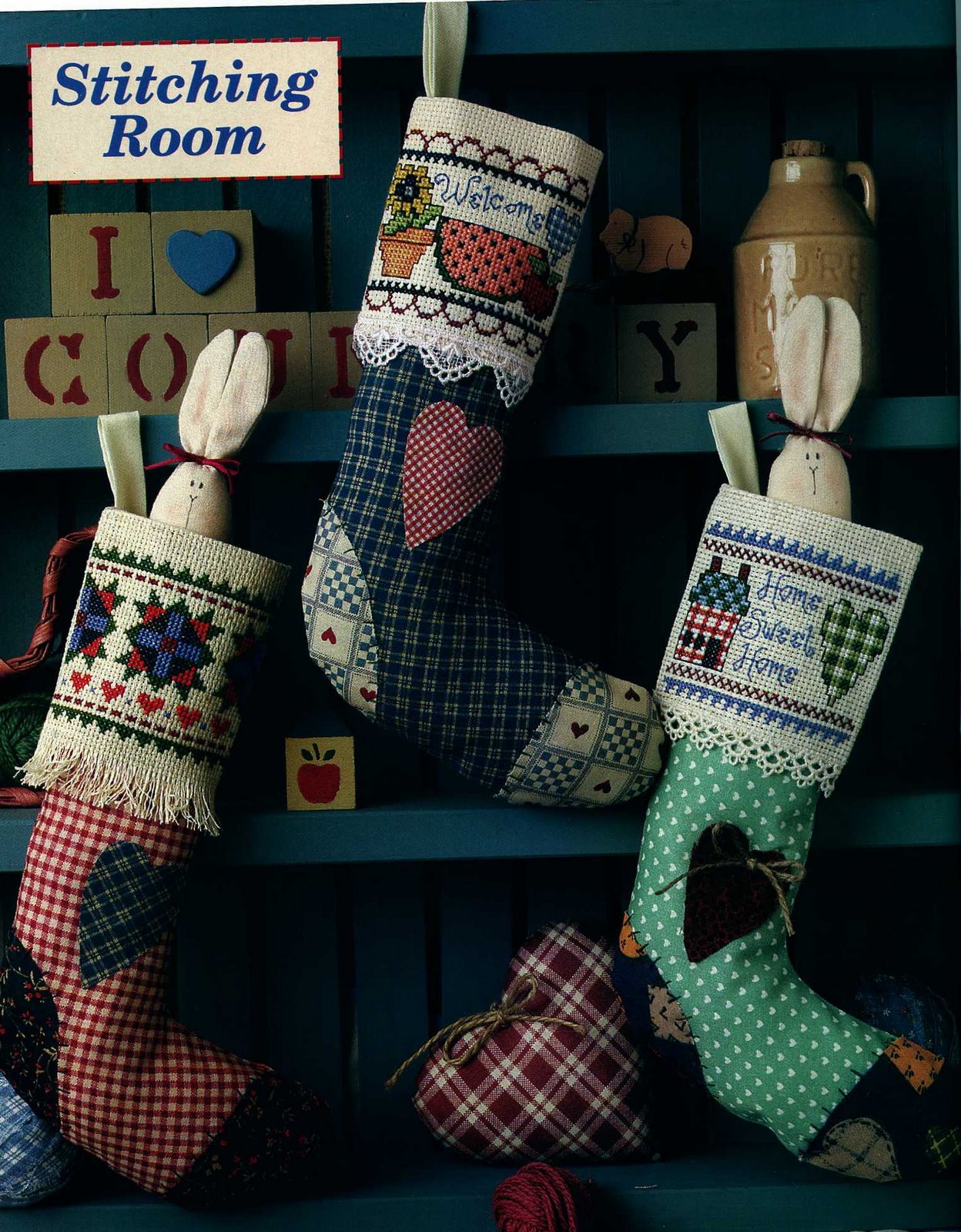 Schema punto croce Homespun Hearth 02