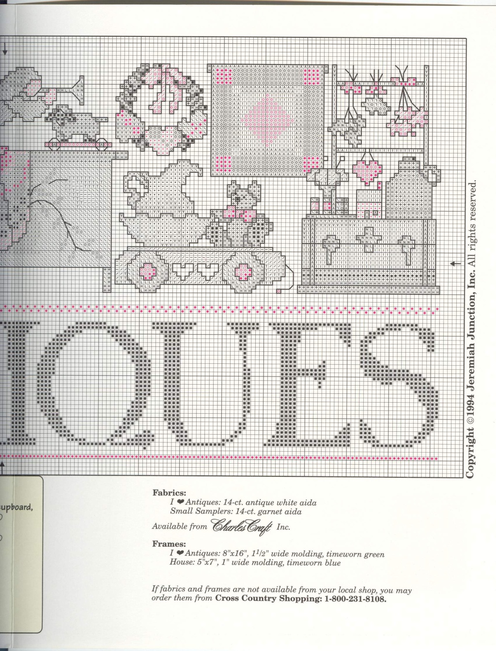 Schema punto croce I Love Antiques 07