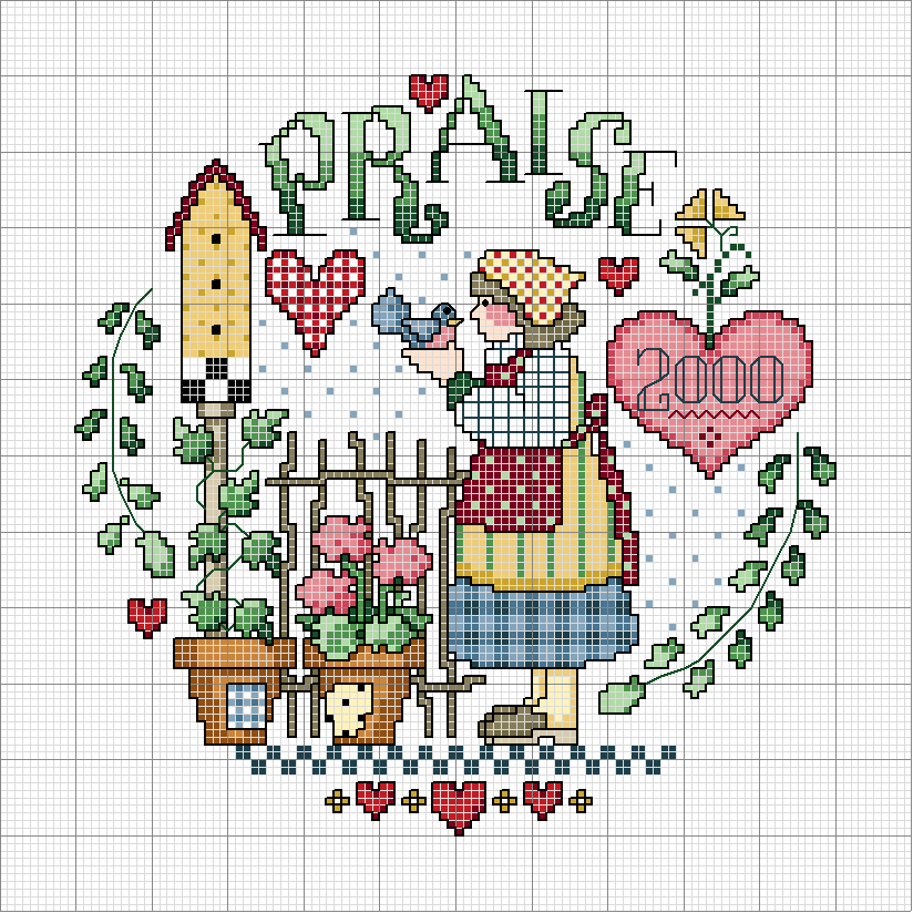 Schema punto croce Jardinage