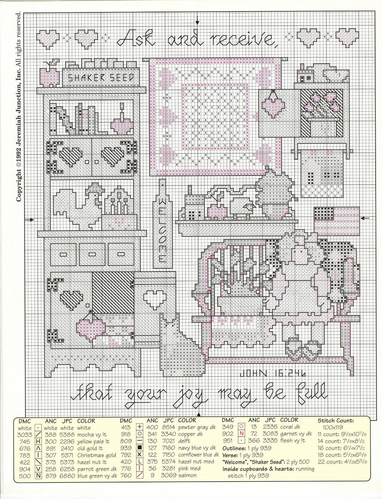 Schema punto croce Joy For Asking 04
