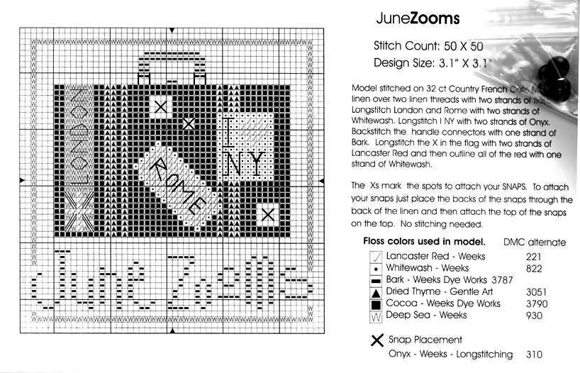 Schema punto croce June Zooms 02