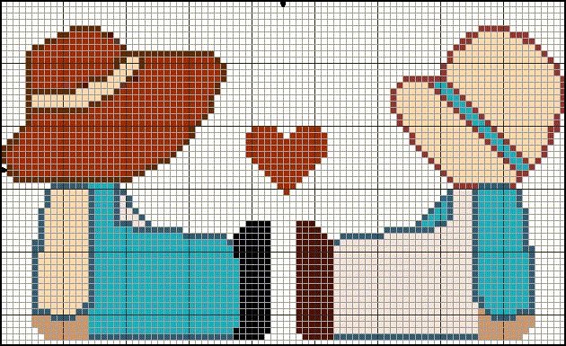 Schema punto croce Kids