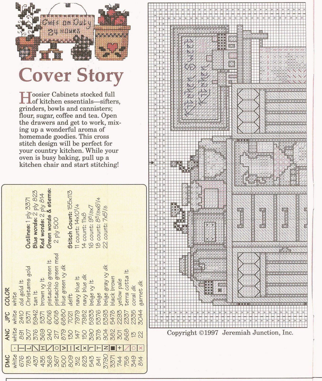 Schema punto croce Kitchen Sweet Kitchen 03