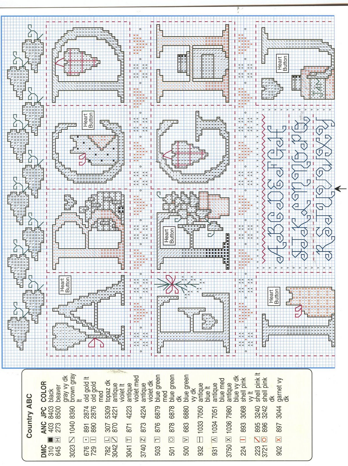 Schema punto croce Little Bits Abc 02