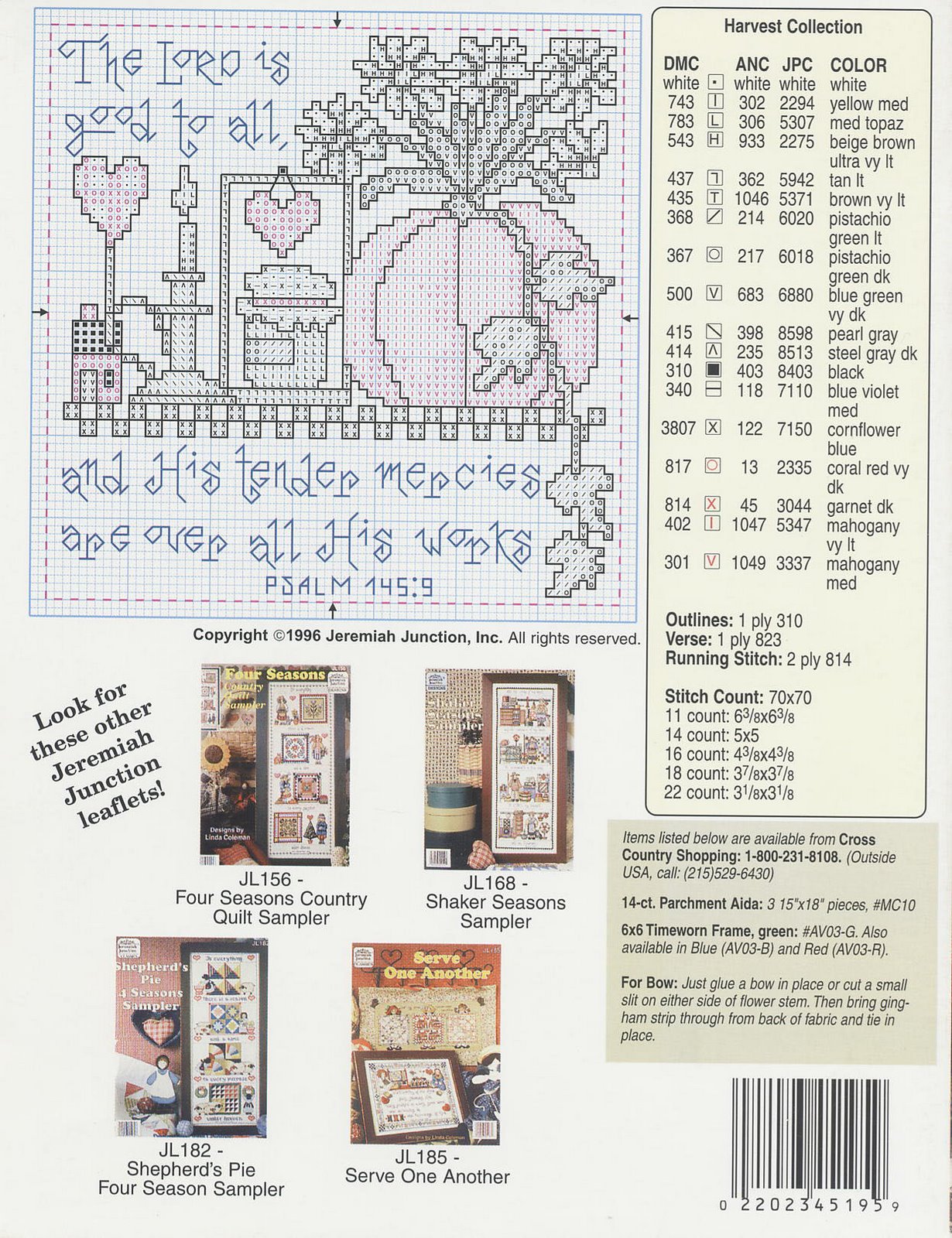 Schema punto croce Live Within Harvest 02