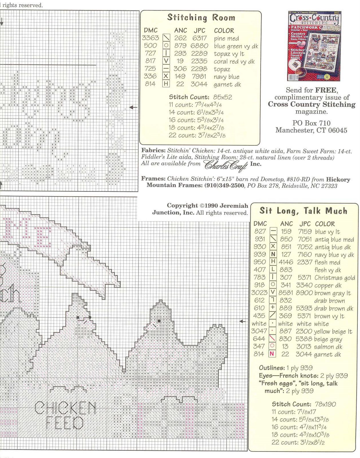 Schema punto croce Long Talk Much 03