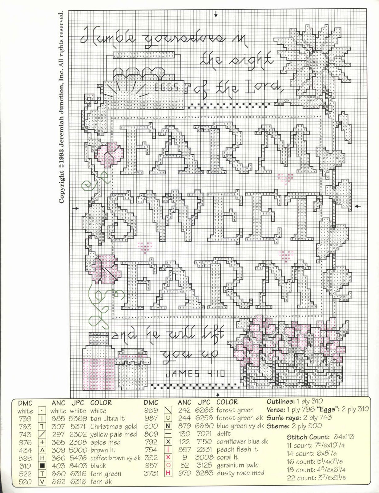 Schema punto croce Long Talk Much 04