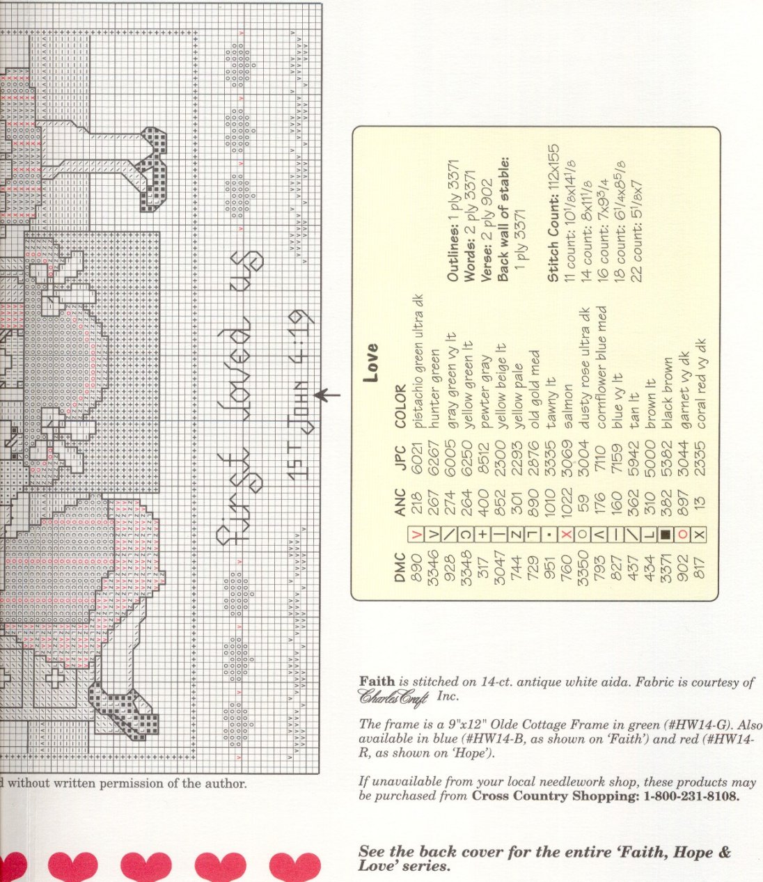 Schema punto croce Love 03