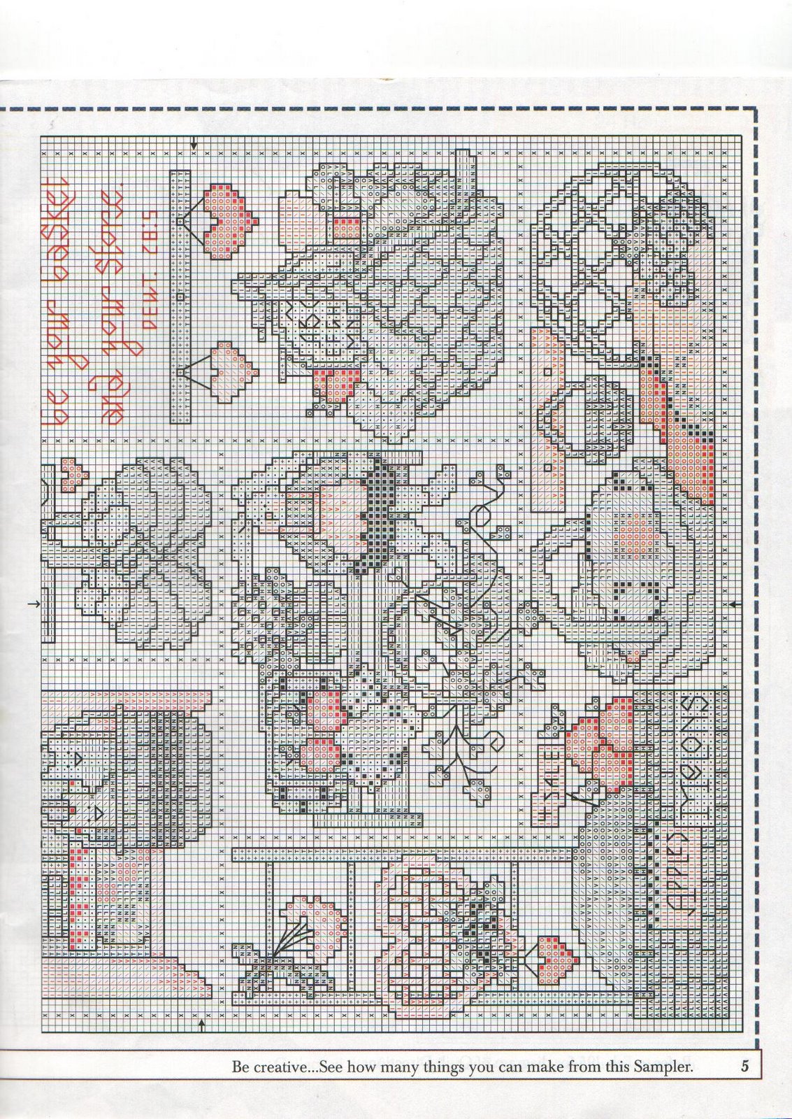 Schema punto croce Love Baskets  03