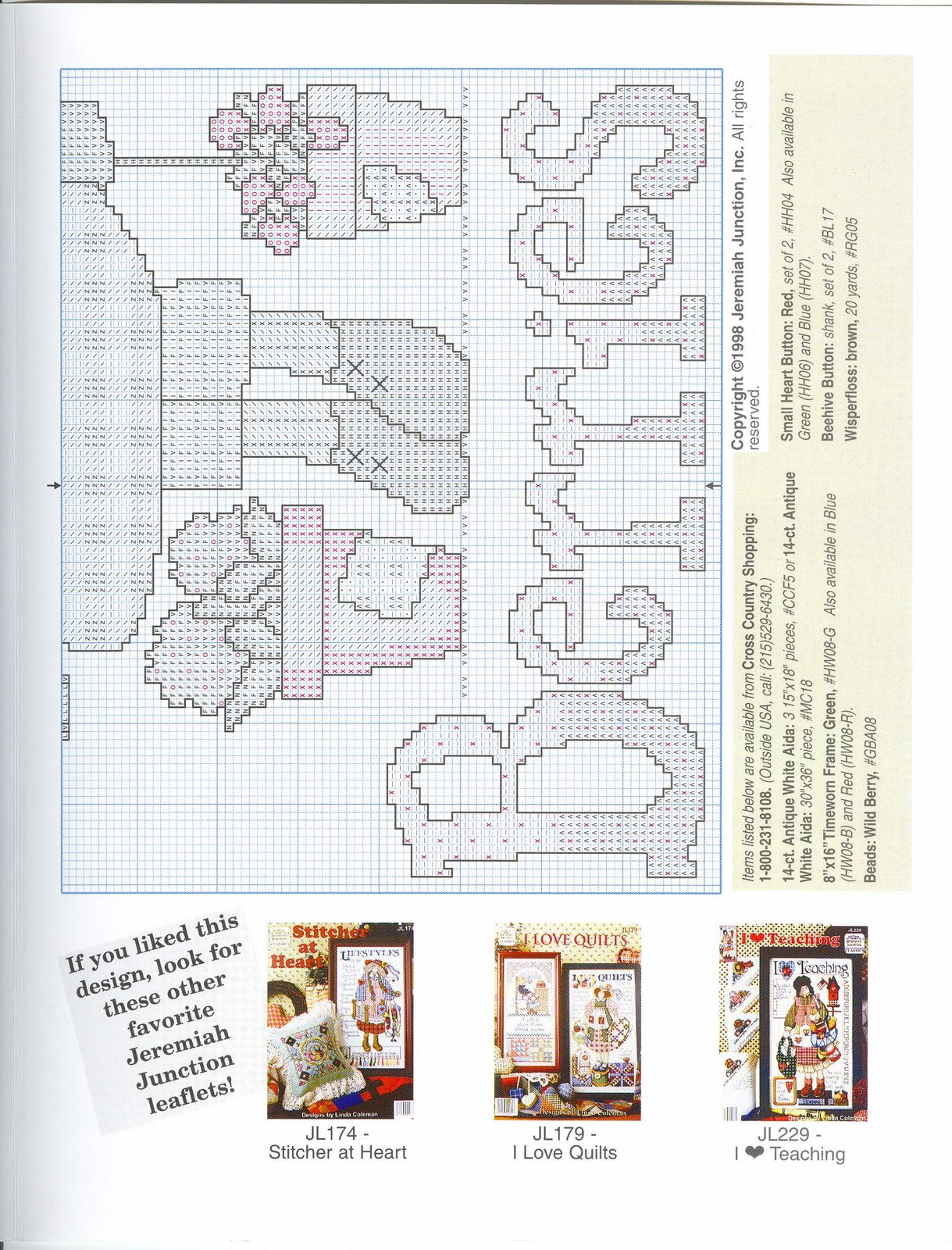 Schema punto croce Love Berries 03