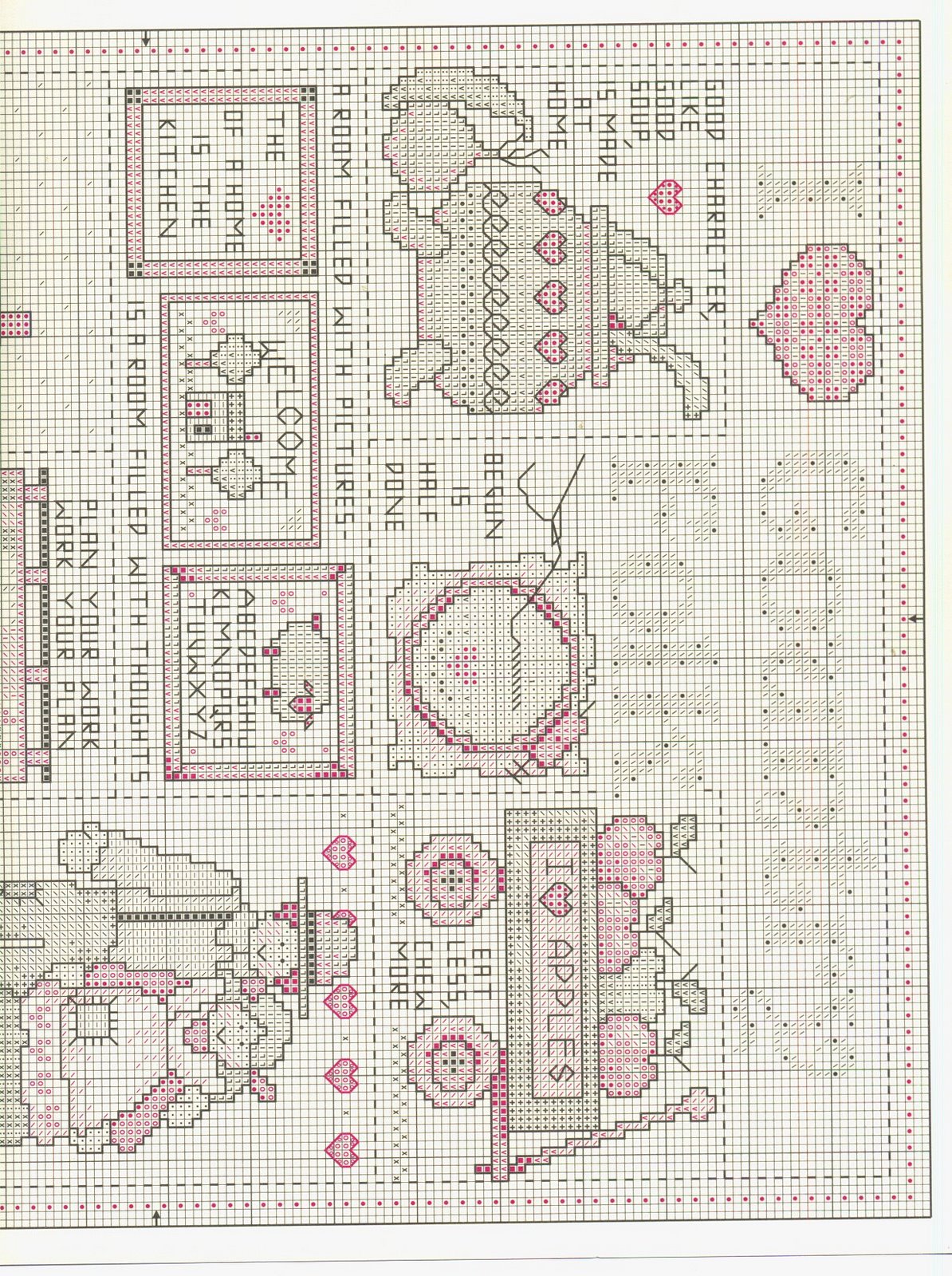 Schema punto croce Love Country Folk 02