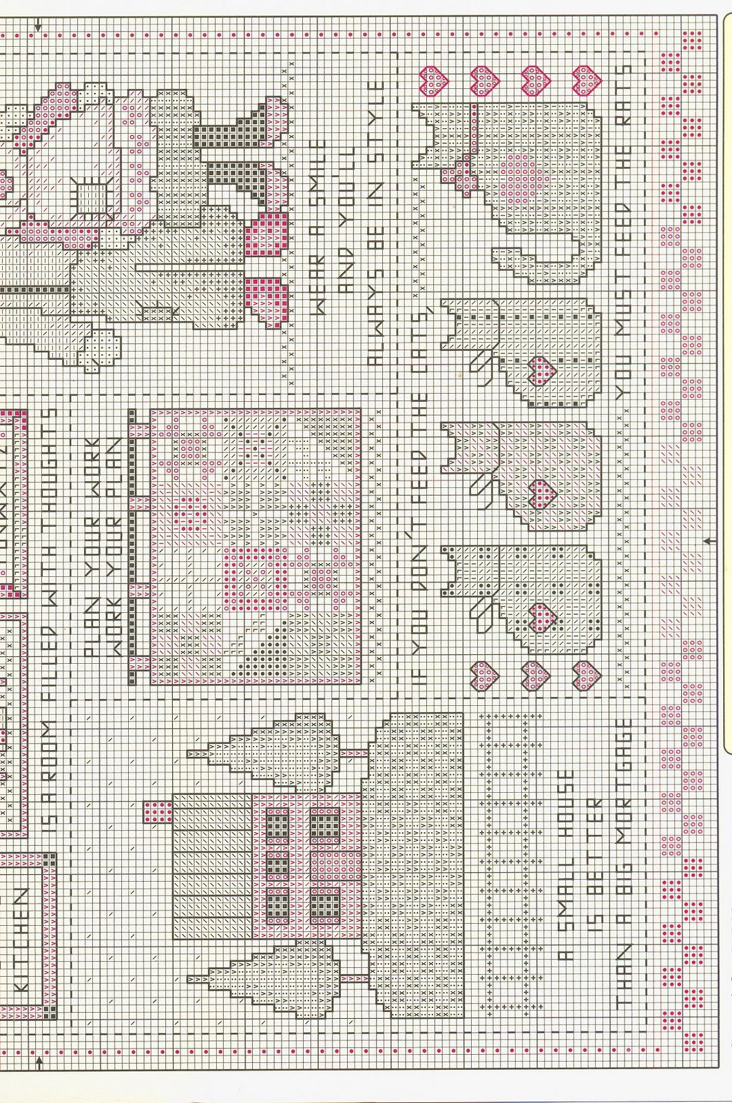 Schema punto croce Love Country Folk 03