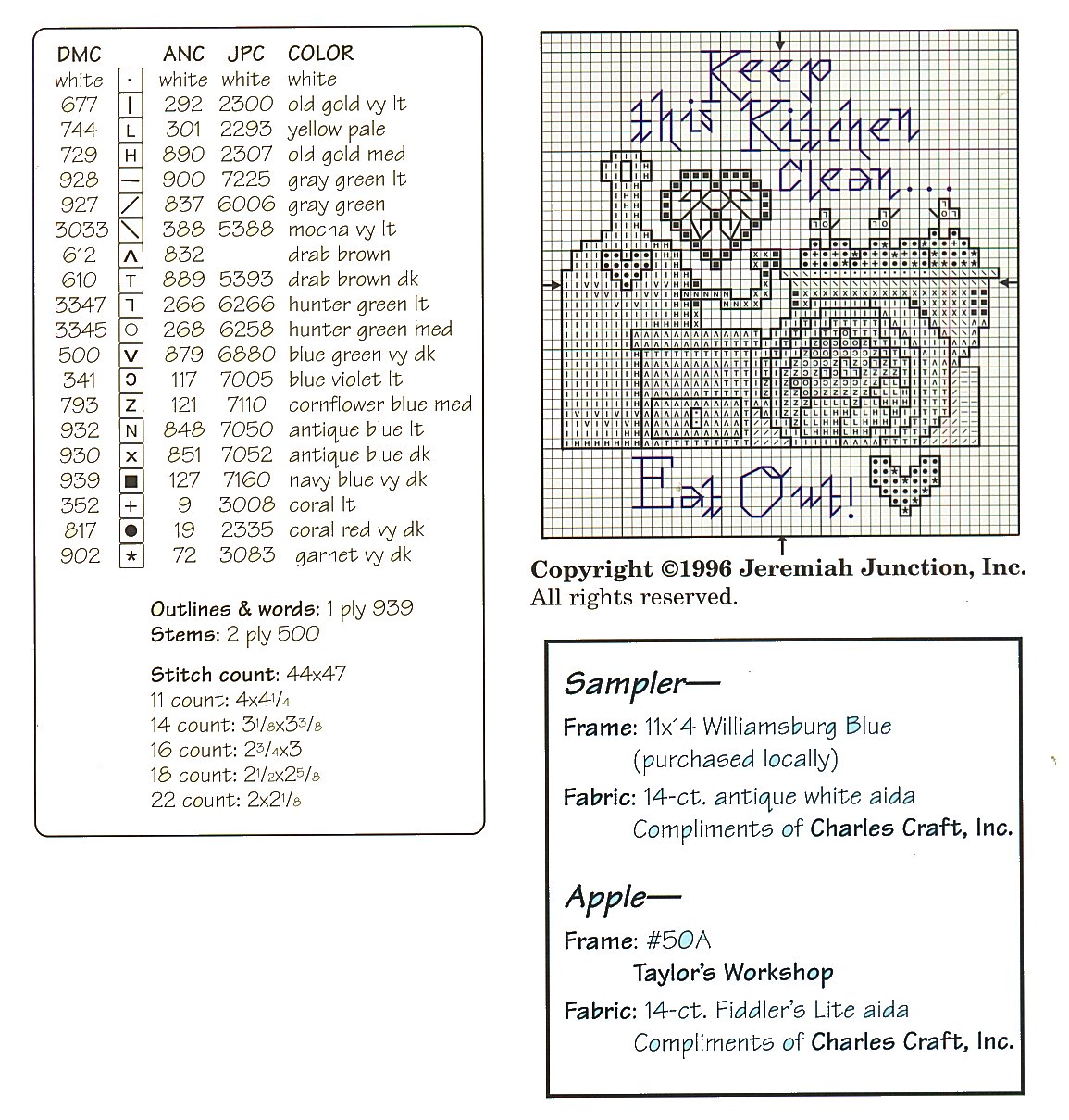 Schema punto croce Love Country Folk 04