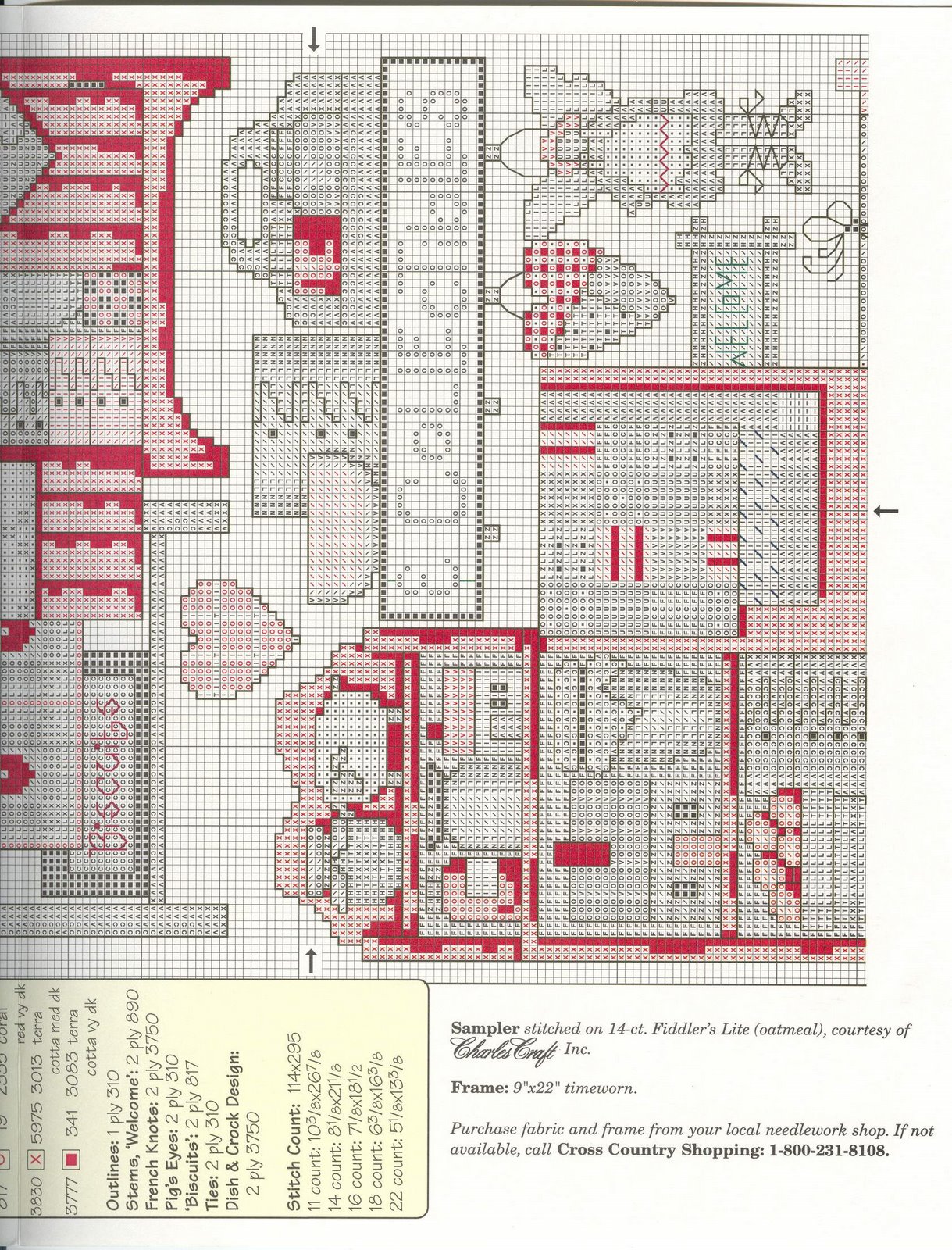 Schema punto croce Love Country Things 04
