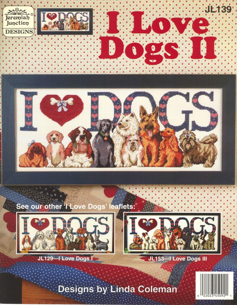 Schema punto croce Love Dog 01