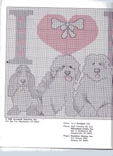 Schema punto croce Love Dog 06