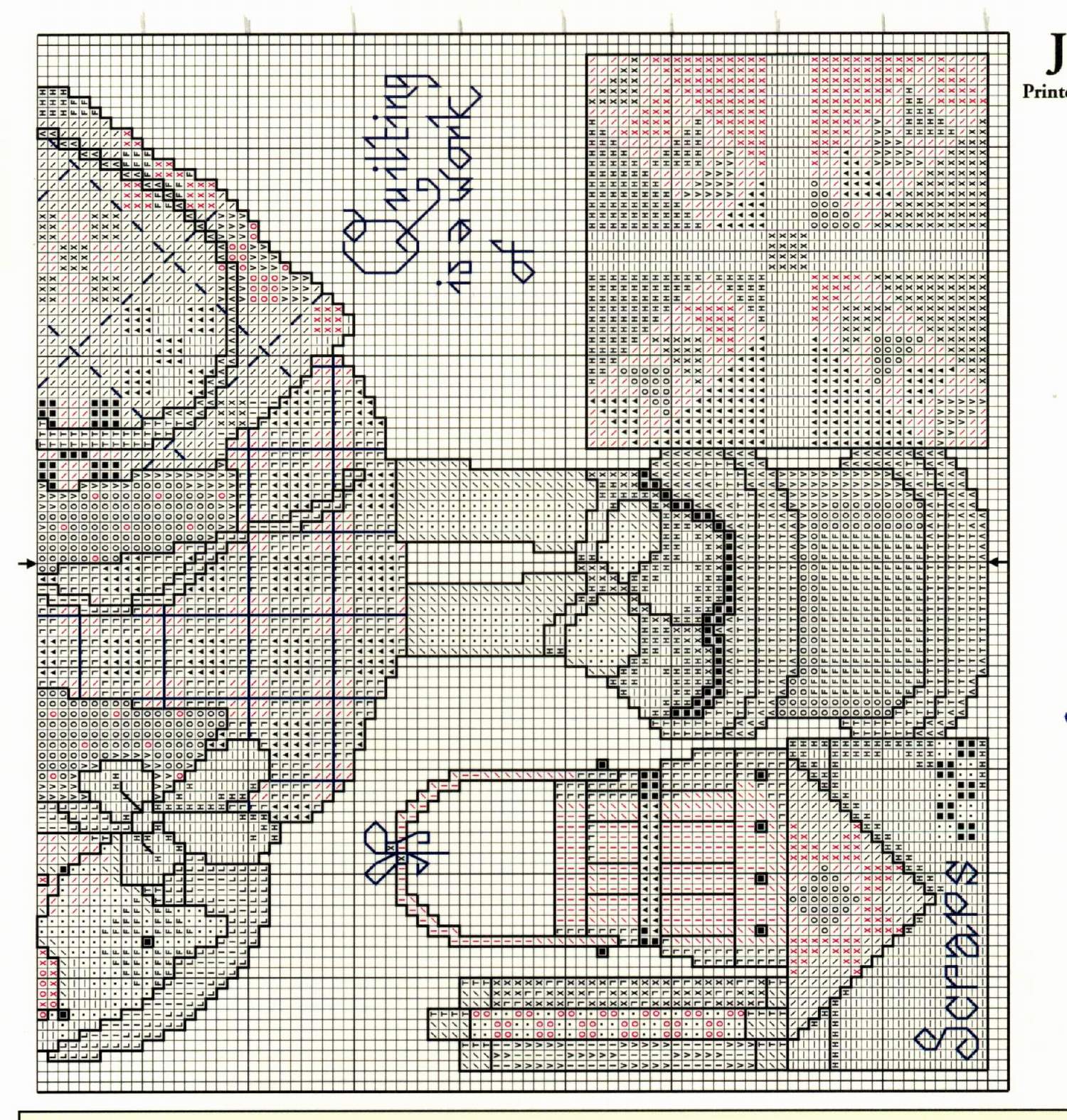 Schema punto croce Love Quilts 03