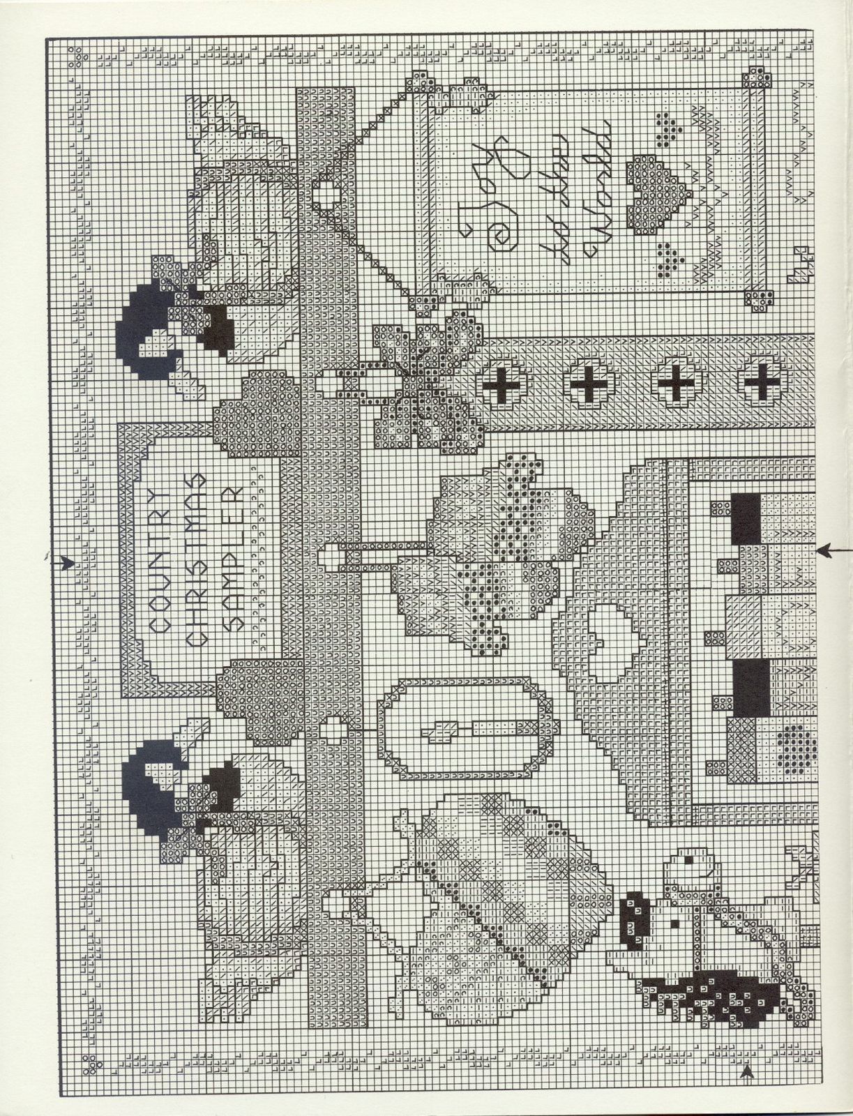 Schema punto croce Natale Country 07