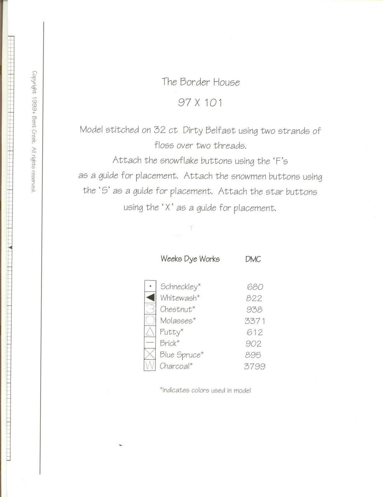 Schema punto croce Quadretto 3