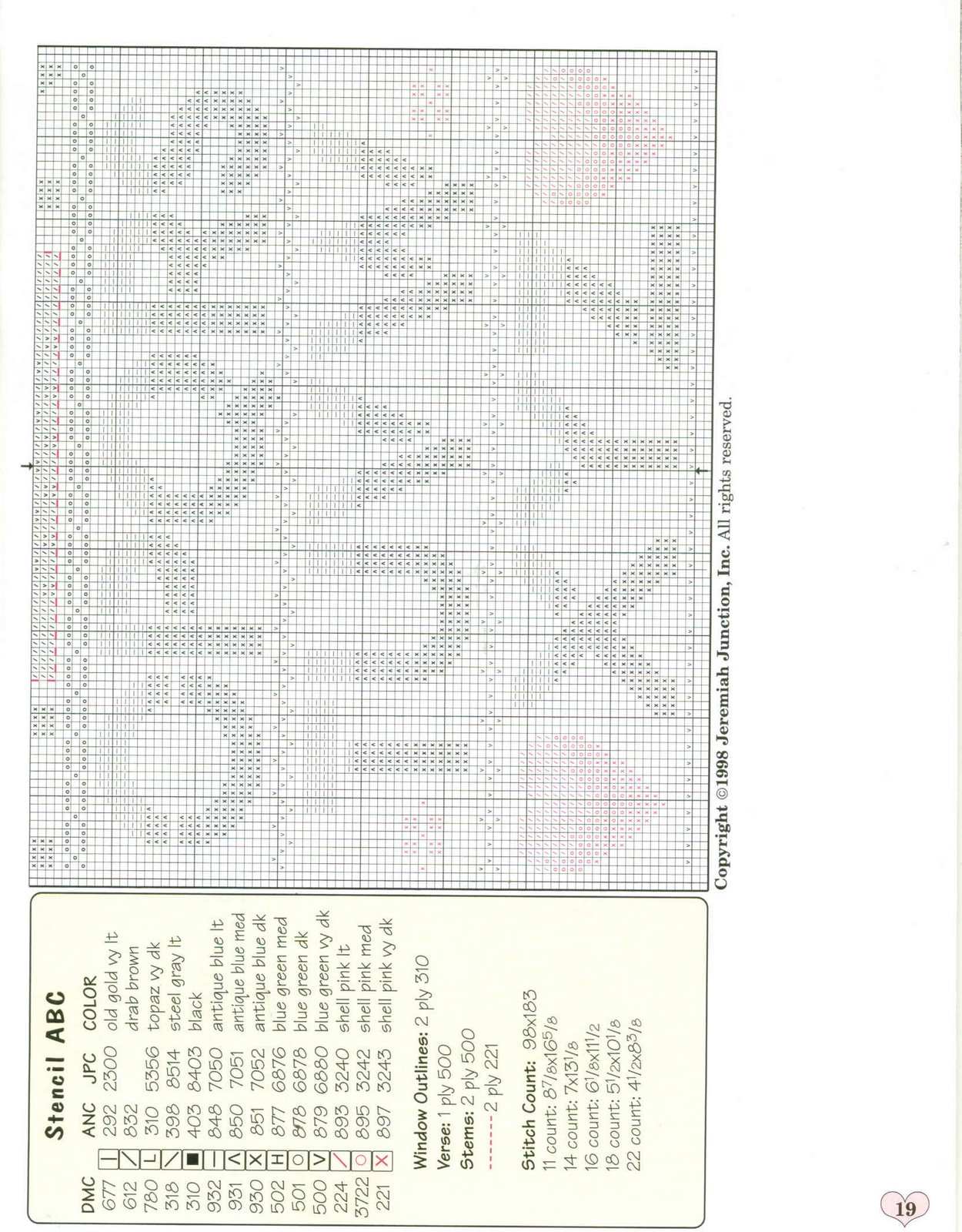 Schema punto croce Quadro Alfabeto 3