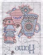Schema punto croce Banner Sweet Home 03