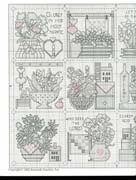 Schema punto croce Birthday Flowers 02