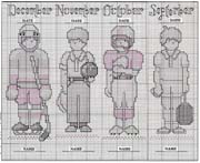 Schema punto croce Boy Stuff Bookmarks 04