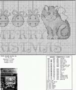 Schema punto croce Cat Christmas 04