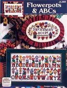 Schema punto croce Flowerpots Abc 01