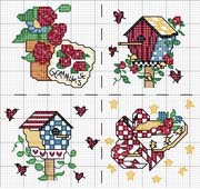 Schema punto croce Garden Pillow