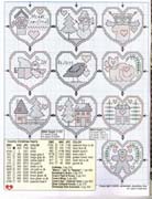 Schema punto croce Mini Corazones Country 02