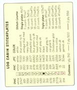 Schema punto croce Stitchplates Log Cabins 03