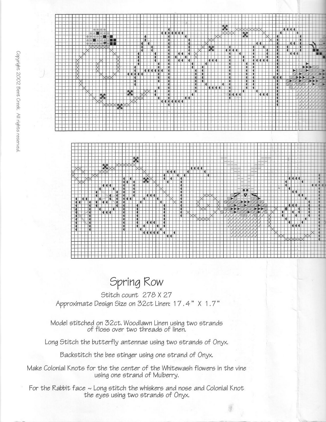 Schema punto croce Spring Row 02