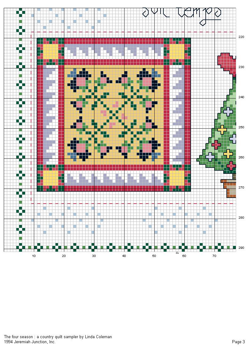 Schema punto croce Stagioni Country 02