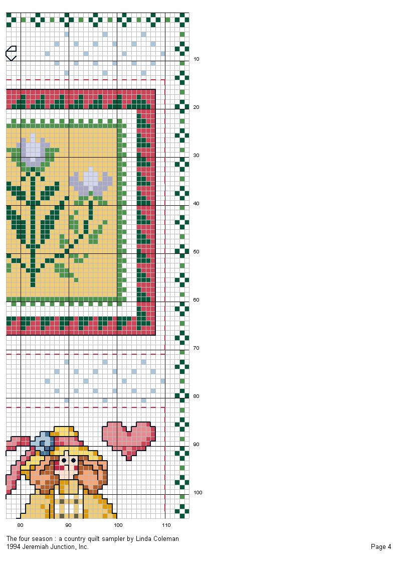 Schema punto croce Stagioni Country 04