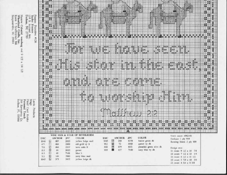 Schema punto croce Star Of Bethlehem 04