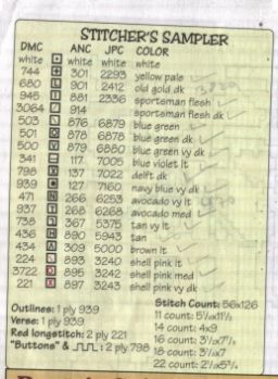 Schema punto croce Stitchers Sampler 03