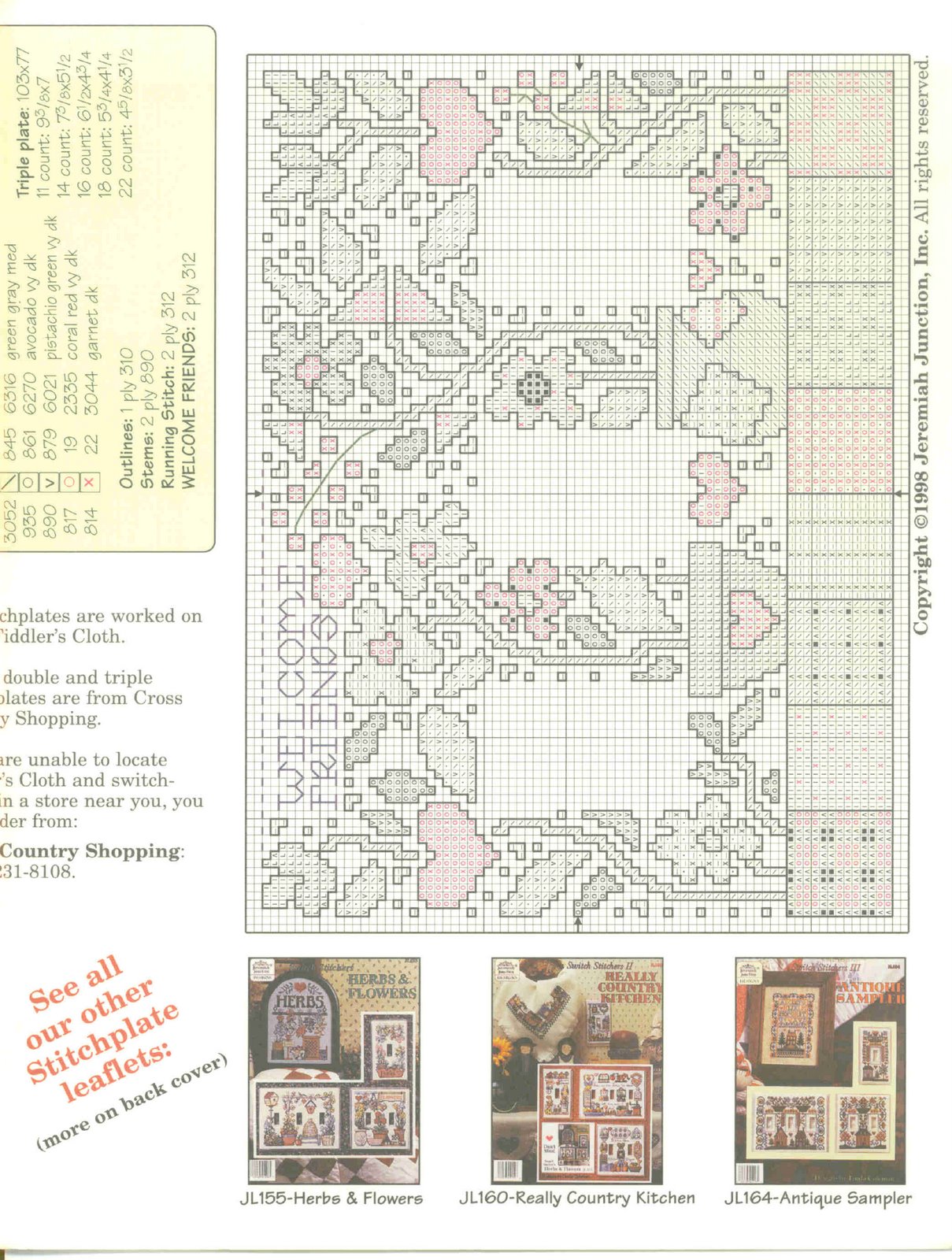 Schema punto croce Stithplates Folk Art 04
