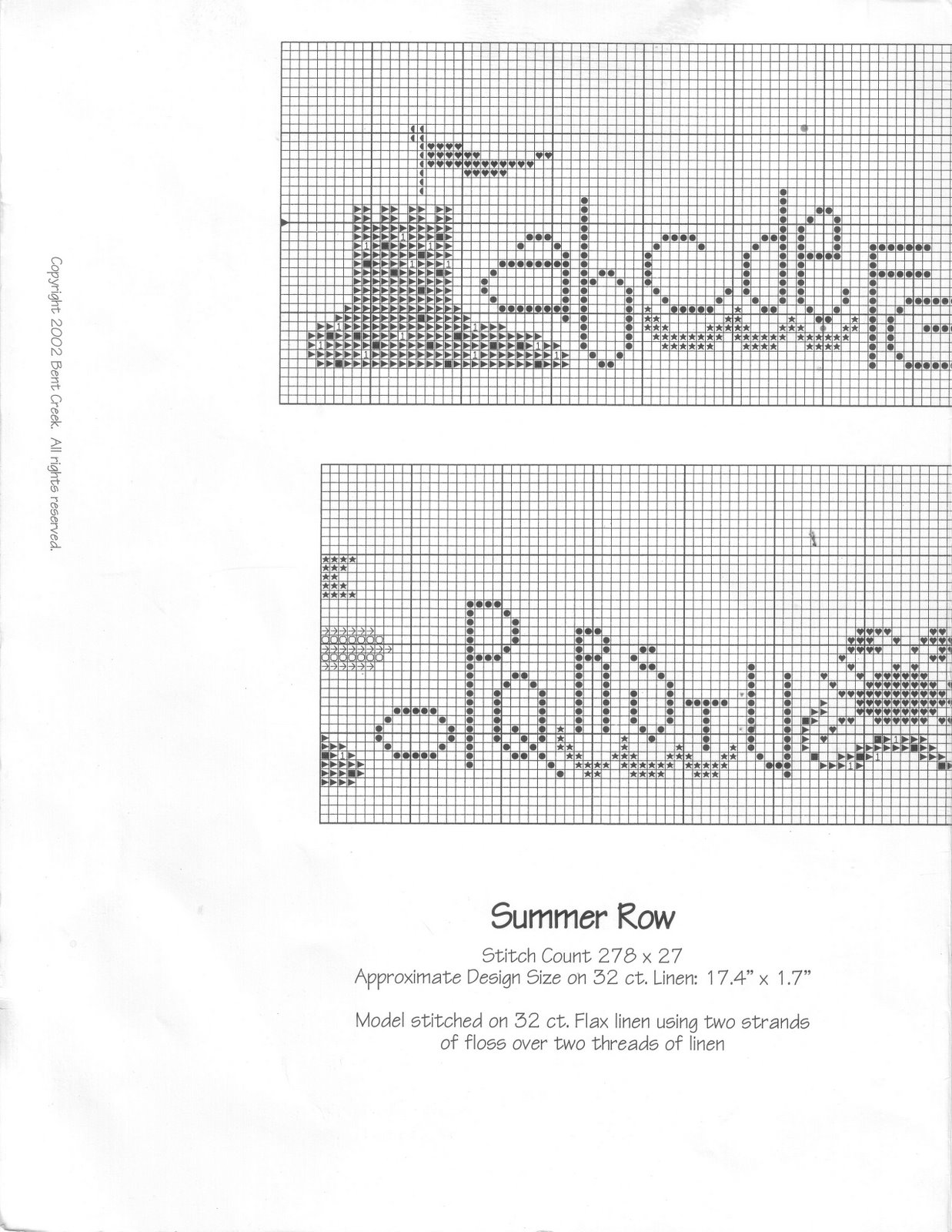 Schema punto croce Summer Row 02