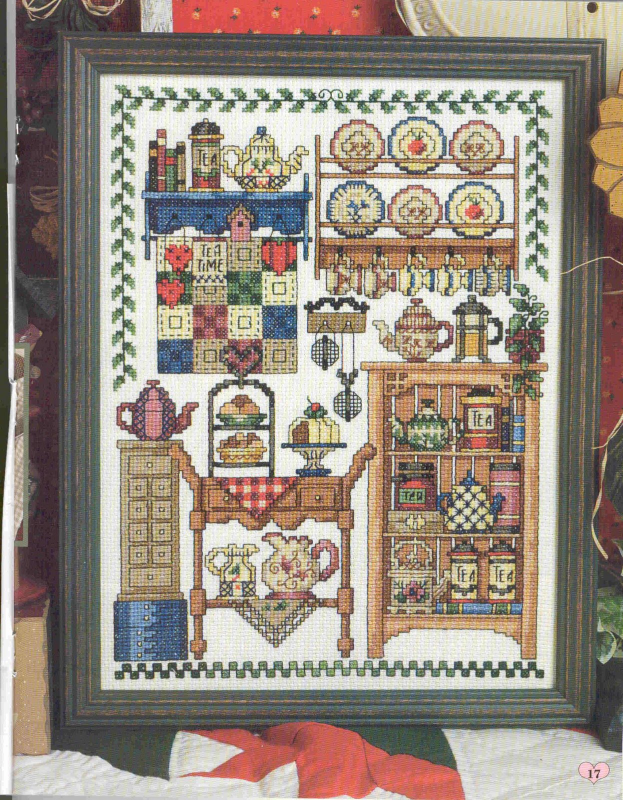 Schema punto croce Tea Time Sampler 01