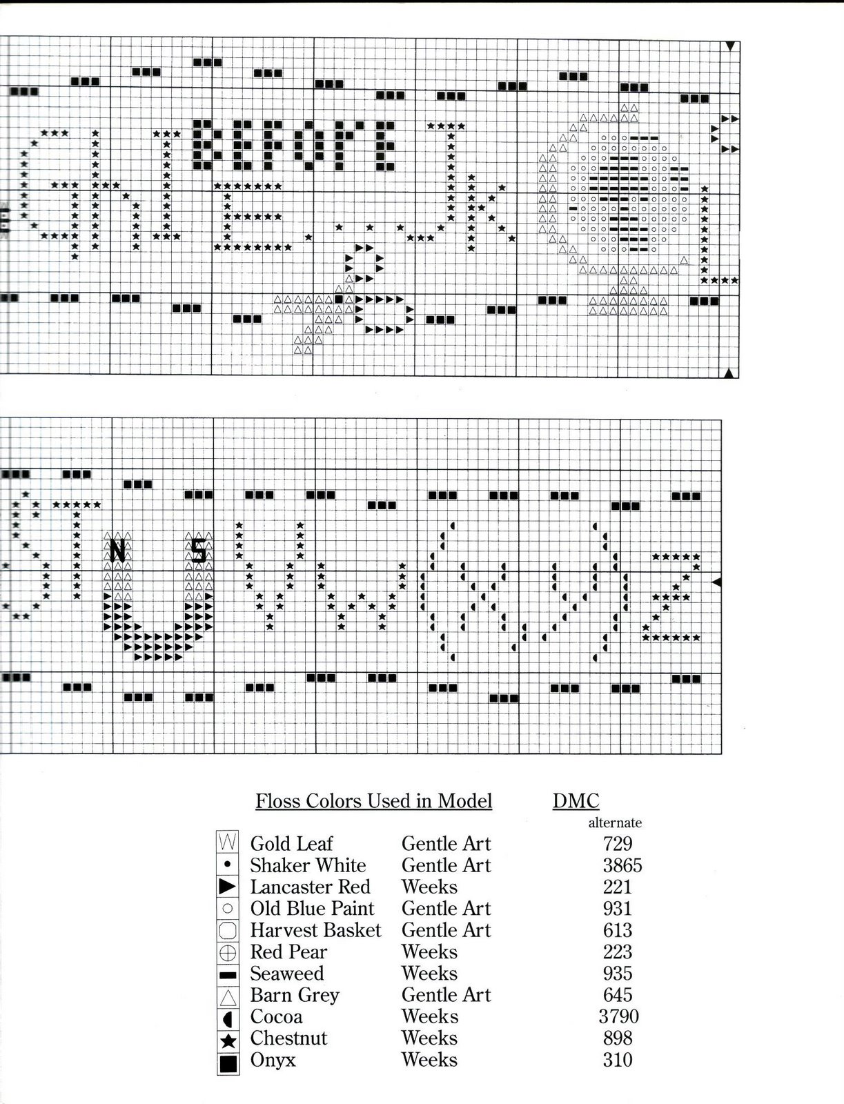 Schema punto croce Teacher Row 03